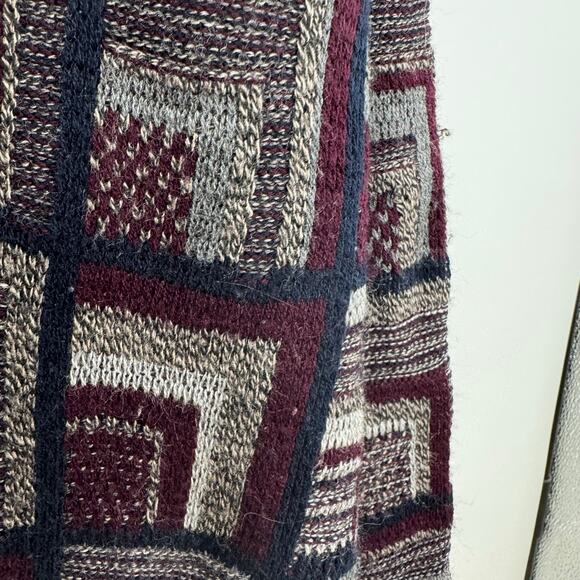 VTG Saint Marcus Grandpa Cardigan Sweater Mens M Slouchy Chunky Y2K Academia - Picture 4 of 8